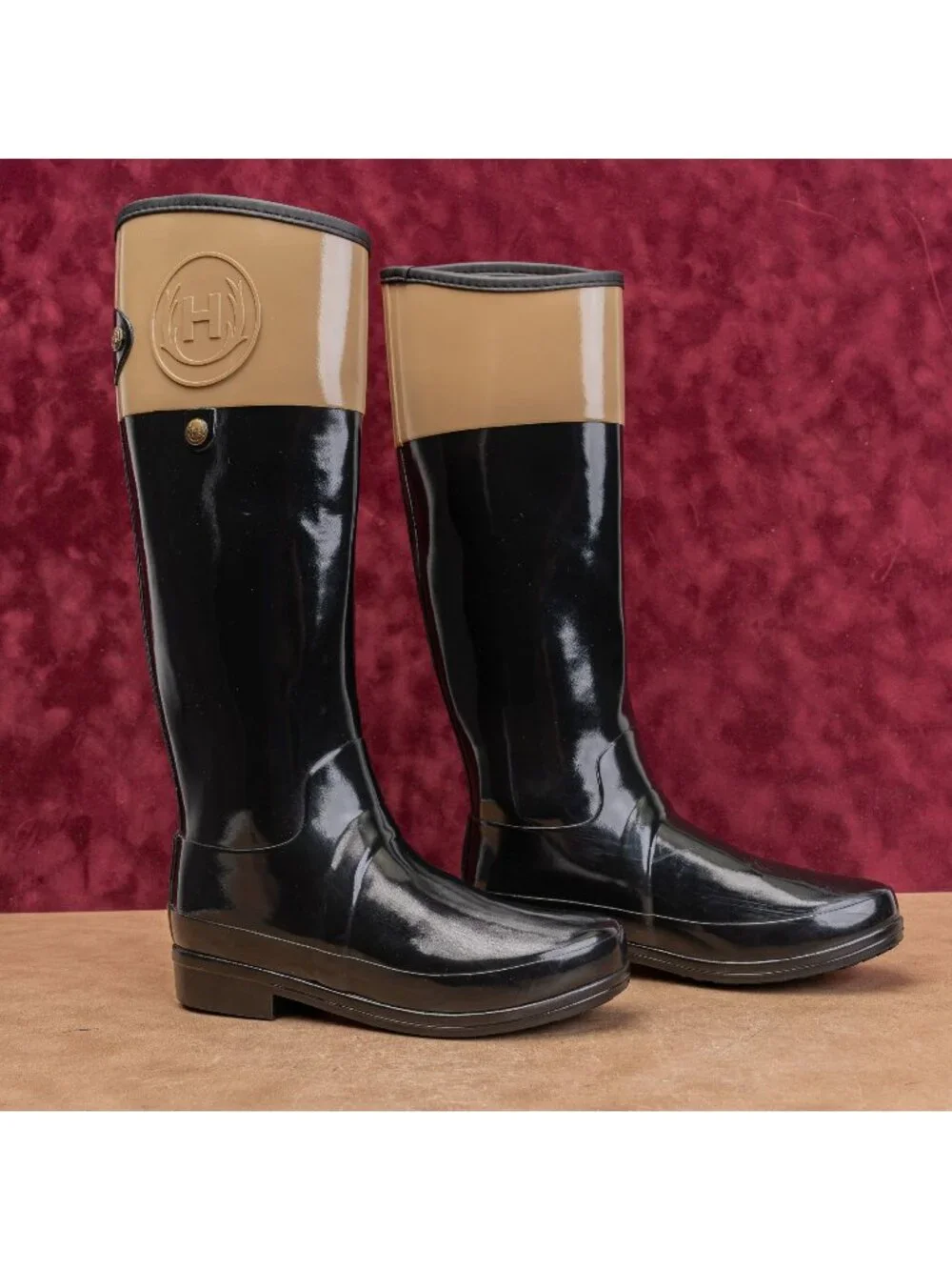 Hunter Women Regent Farm Barn Riding Equestrian Wellies Rubber Boots 6US EUR37